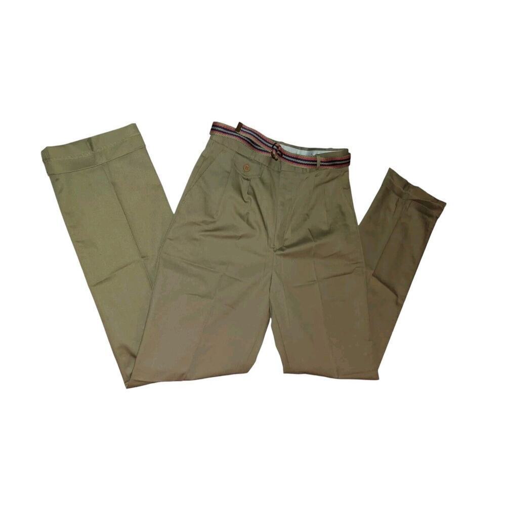 Vintage White Fish Bay Pants Creased 1980's‎ Tan Womens 11/12